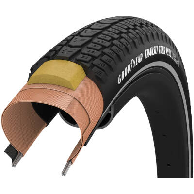 фото - Покрышка 700×35 (37-622) GoodYear Transit Tour Plus S5:Protection, Wire, Black + reflective strips, 60tpi