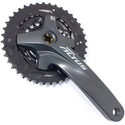 фото - Шатуни Shimano Altus FC-M2000 40-30-22Т, 9-швидкісні, чорні (4469)