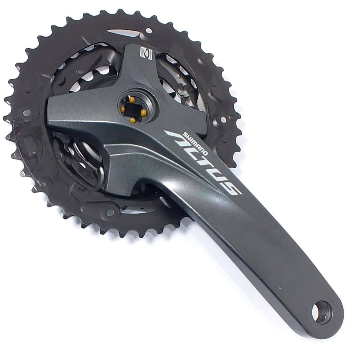 Шатуни Shimano Altus FC-M2000 40-30-22Т, 9-швидкісні, чорні (4469)