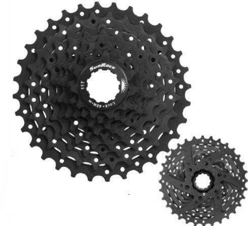 Касета SunRace CSM90 9AV, 9 швидкостей, 11-34T, чорна, OEM