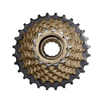 фото - Трещотка SunRace MFM2A 7DS, 7 скоростей, 14-28T, Black/Brown, OEM