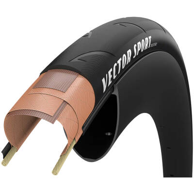 фото - Покрышка 700×32 (32-622) GoodYear Vector Sport Tube Type, 60tpi + Dual R:Shield, Folding Black