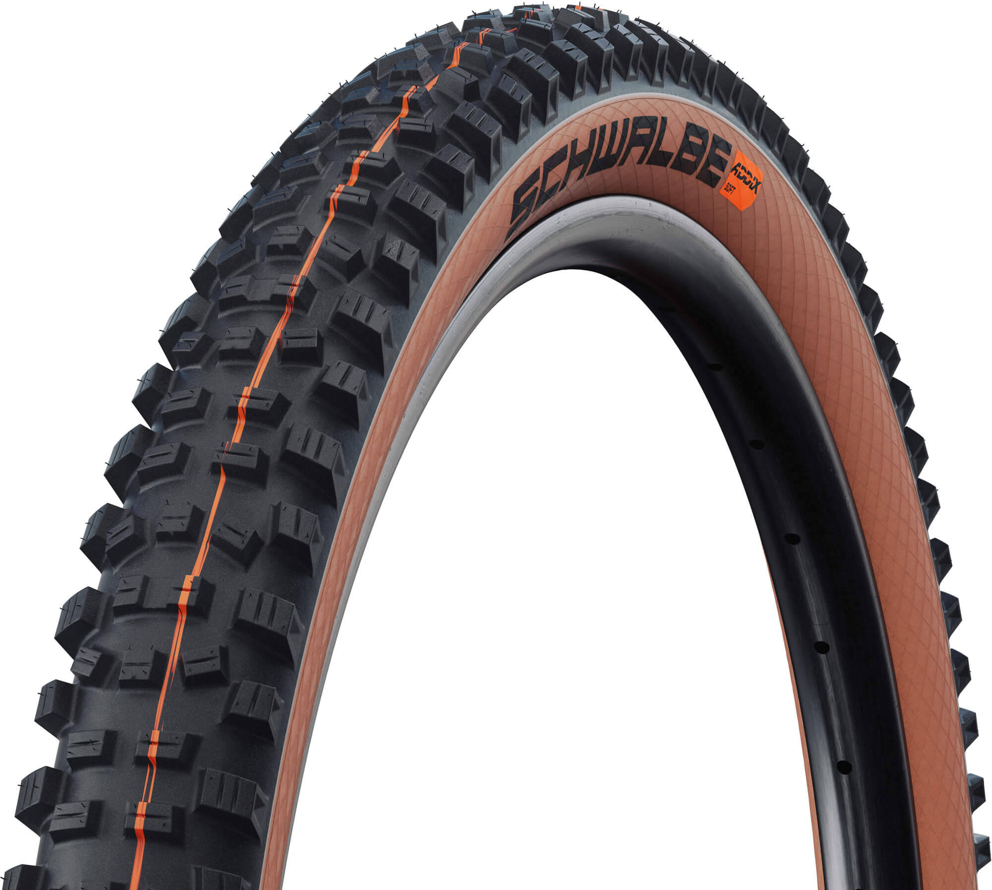 Покрышка 29x2.60 (65-622) Schwalbe HANS DAMPF Evo, Super Trail, TLE, B/BRZ-SK HS491 ADDIX Soft 67EPI