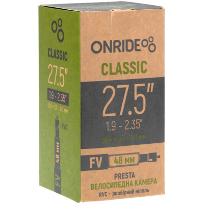 фото - Камера ONRIDE Classic 27,5"x1.9-2.35" (584×50-60) FV 48 RVC – розбірний ніпель