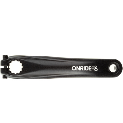 Шатуни ONRIDE Solo Pro 1110, Hollowtech, 170 мм, 34Т, BCD 104 мм, на 11/10/9 ск., з кареткою, чорний