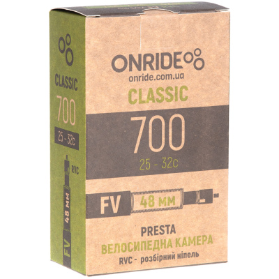 Камера ONRIDE Classic 700x25-32c FV 48 RVC - разборный ниппель