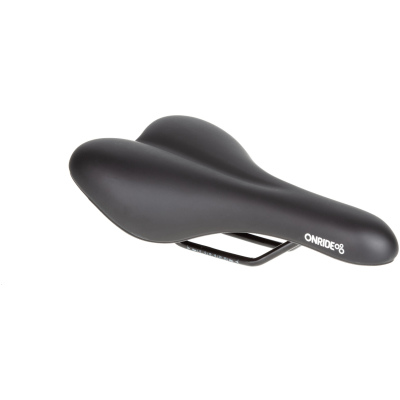 Седло ONRIDE Nap, рамки сталь, черное, 272 х 155 мм + светоотражающая полоска KLS 3M 30 см
