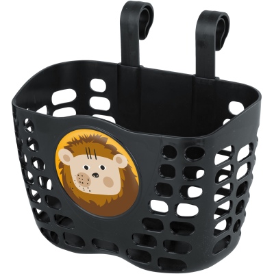 Кошик дитячий пластиковий на кермо KLS Buddy Лев. чорний