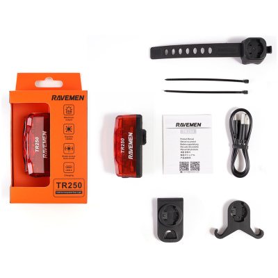 Заднє світло Ravemen TR250 (250 lm, 800 mAh) з датчиком руху